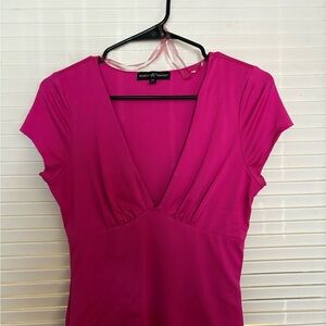 Almost Famous Pink Fitted Ruched Bodysuit